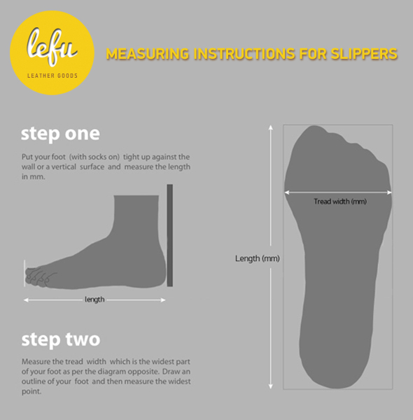 Measuring Instructions for Slippers